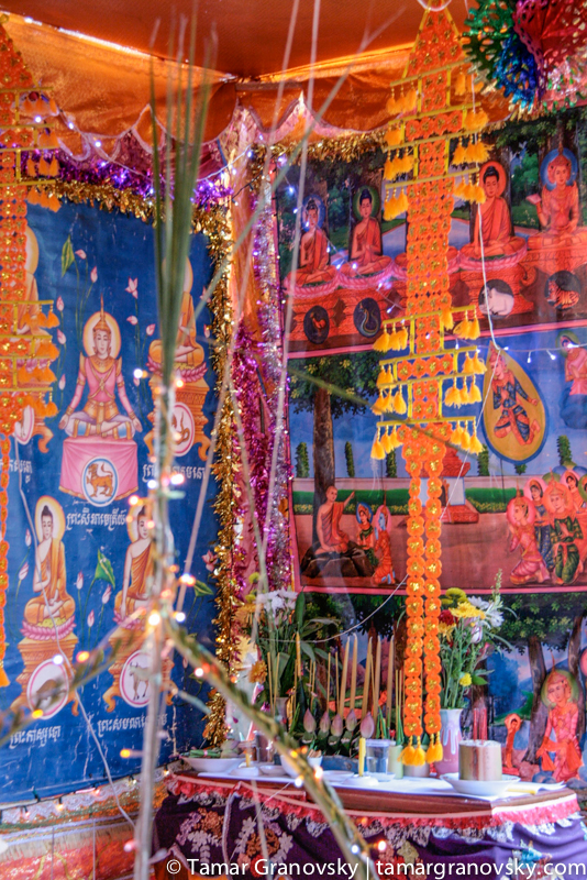 100 Days After Death Celebration (where I was invited to join, off the street, as I peaked in), Siem Reap, Cambodia